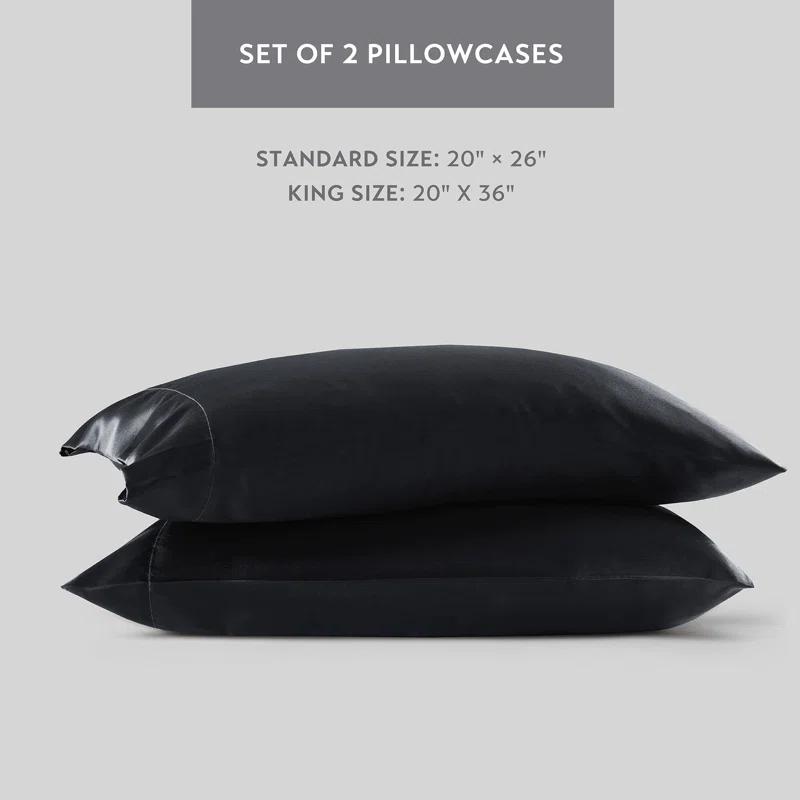 Madison Park Essentials Satin Luxury 2PC Pillowcases (Set of 2)