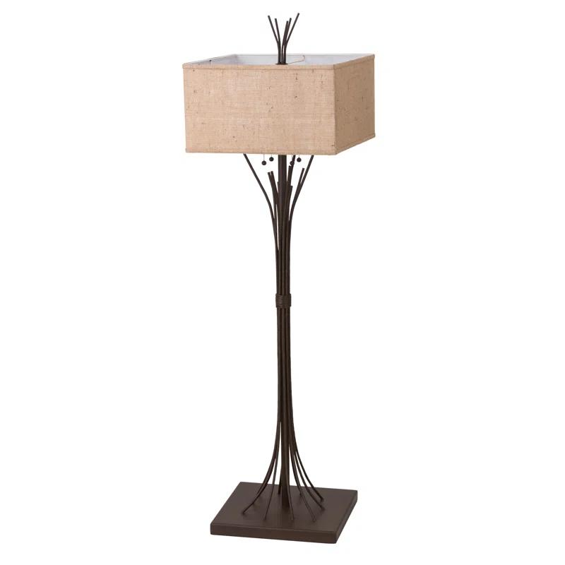 Meyda Lighting Rustic Lodge 63'' Black Coffee Traditional Floor Lamp