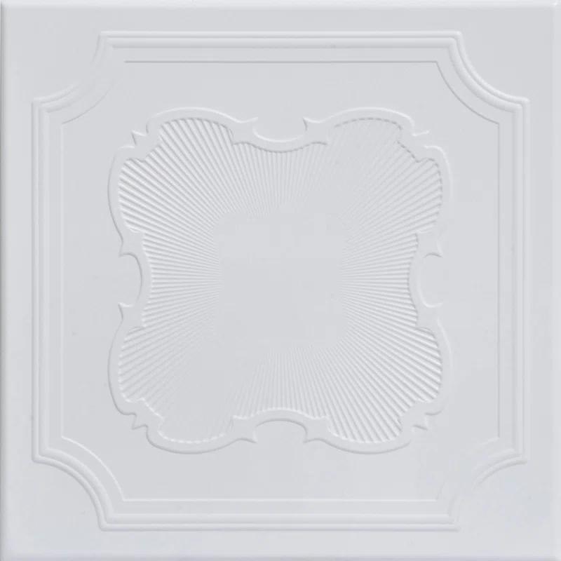 Coronado 1.6 ft. x 1.6 ft. Polystyrene Glue-up Ceiling Tile (Set of 96)