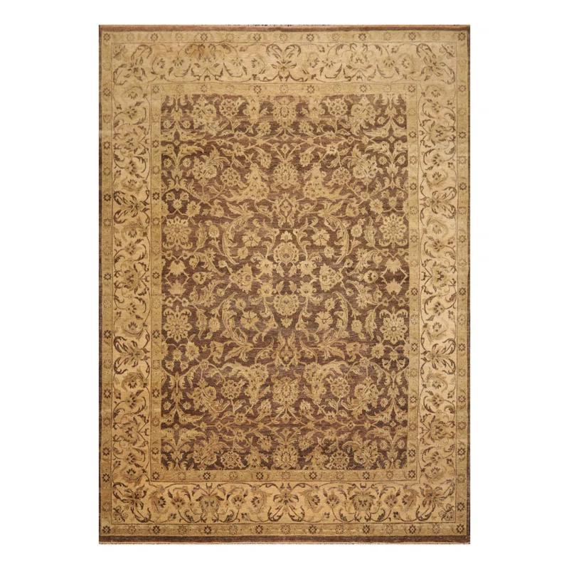 Orysia One-of-a-Kind Rectangle:8'7''x12' Wool Area Rug in Brown