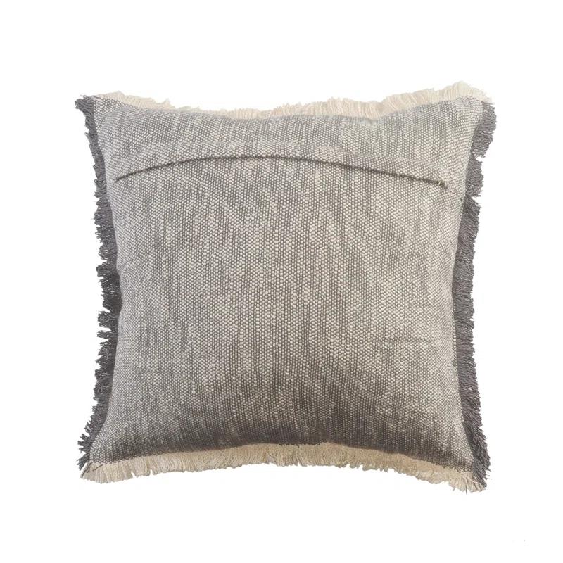 Rajani Home Jessei Fringed Cotton Throw Pillow