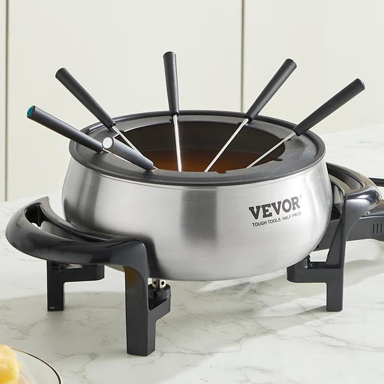 Vevor 3 qt. Stainless Steel Fondue Set & Reviews | Wayfair