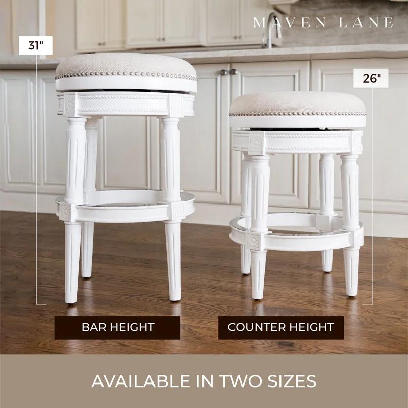 Maven Lane Maven Lane Pullman Backless Stool with Fabric Upholstery