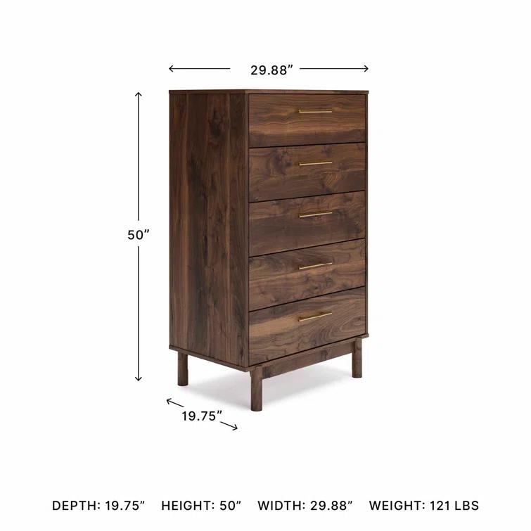 Millwood Pines Dudzik 29.88'' W 5 - Drawer Dresser