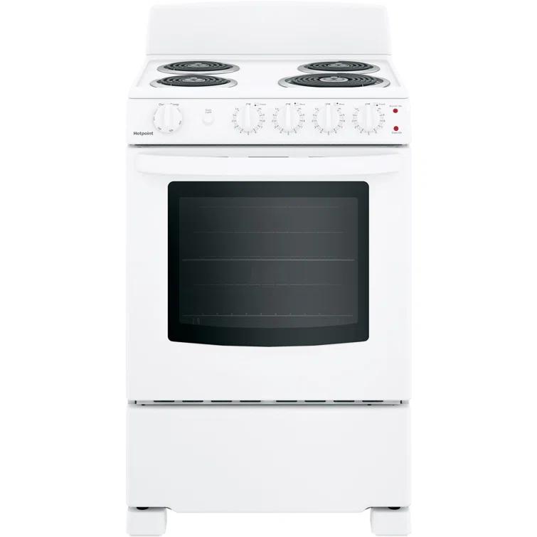 Hotpoint 24" 2.9 cu. ft. Freestanding Electric Range RAS240DMWW
