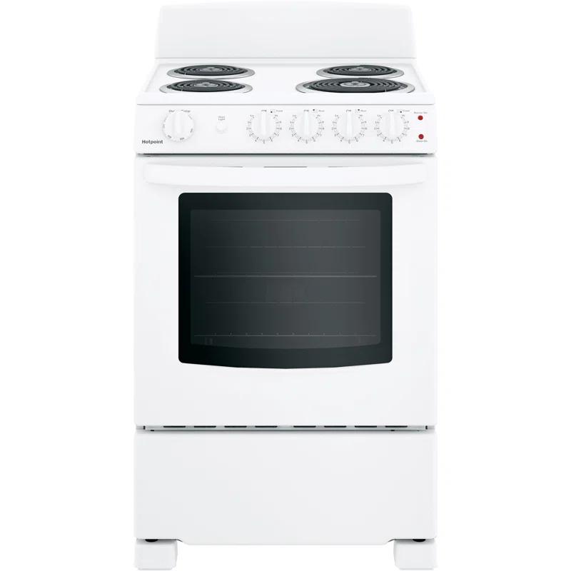 Hotpoint 24" 2.9 cu. ft. Freestanding Electric Range RAS240DMWW
