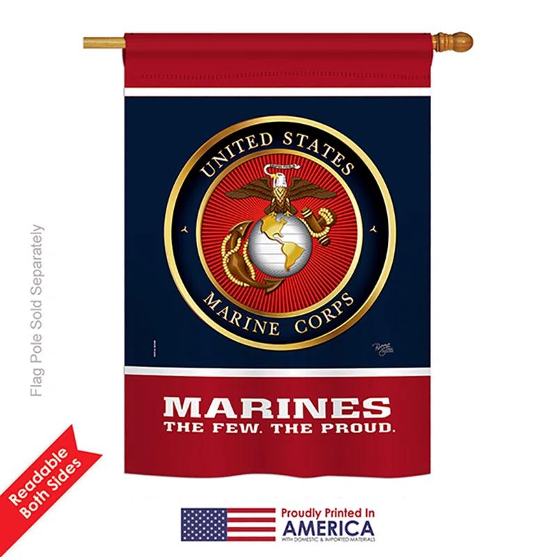 Breeze Decor Double Sided 40'' H x 28'' W Polyester House Flag
