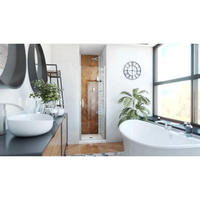 DreamLine SDA224W720VMX04 25" - 24" W x 72.62" H Pivot Semi-Frameless Shower Door