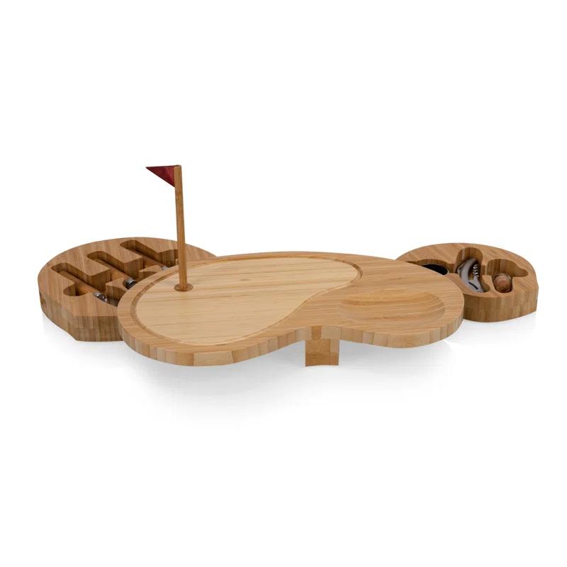 Millwood Pines Sand Trap Golf Gift Cheese Board & Knife Set - Novelty Charcuterie Board with Cheese Knife Set - Cheese Boards Charcuterie Boards - Serving Platter Enoch