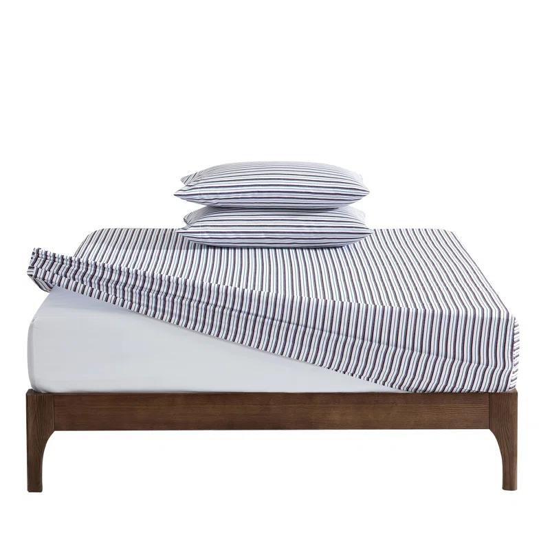 Nautica Microfiber Stripe Nautica Fitted Sheet and Standard Pillowcase Sets