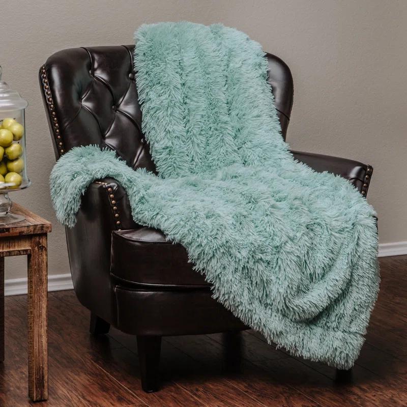 Chanasya Shaggy Shaggy Super Elegent Sherpa Long Fur Throw