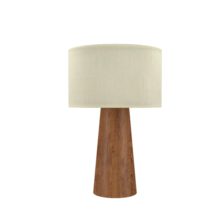 Conical Medium Density Fiberboard (MDF) Table Lamp