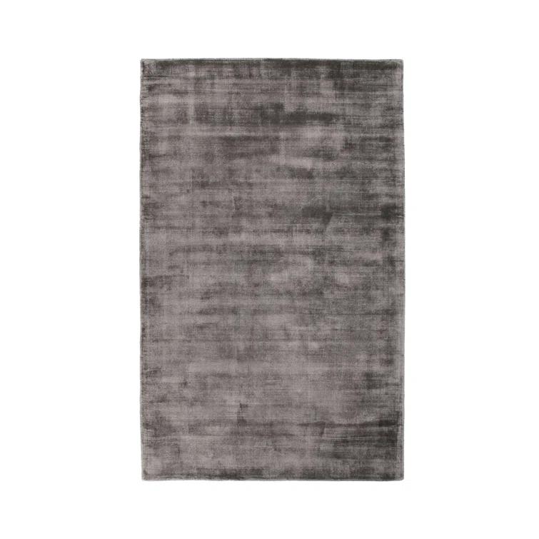 Cameron Hand-Woven Charcoal Wool and Viscose Area Rug