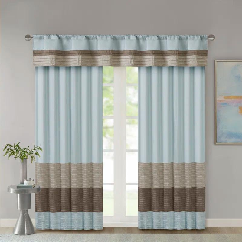 Madison Park Amherst Polyoni Pintuck Single Window Valance