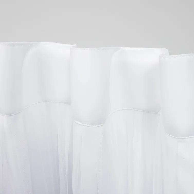 Amalgamated Textiles Exclusive Home Catarina Layered Solid Room Darkening and Sheer Hidden Tab/Rod Pocket Top Curtain Panel Pair (Set of 2)