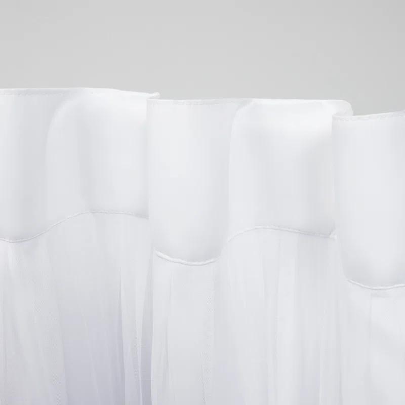Amalgamated Textiles Exclusive Home Catarina Layered Solid Room Darkening and Sheer Hidden Tab/Rod Pocket Top Curtain Panel Pair (Set of 2)