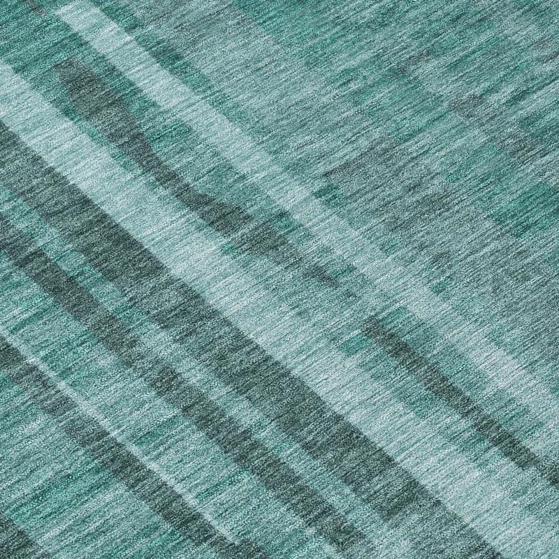 Machine Washable Indoor/Outdoor Chayden ACN1063 Teal Rug