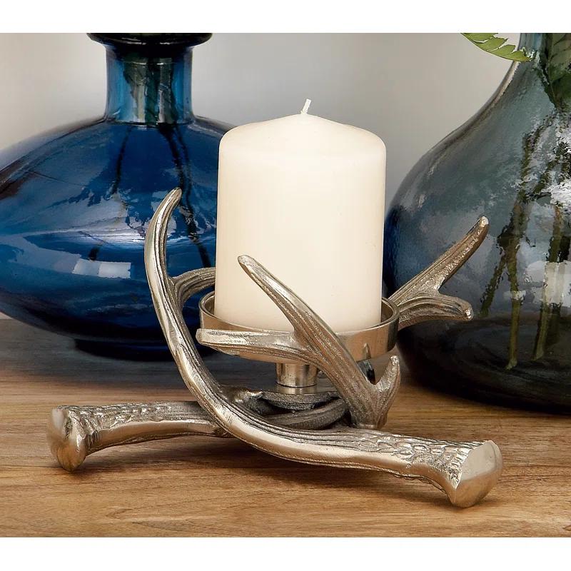 Aluminum Metal Antler Decorative Candle Holder