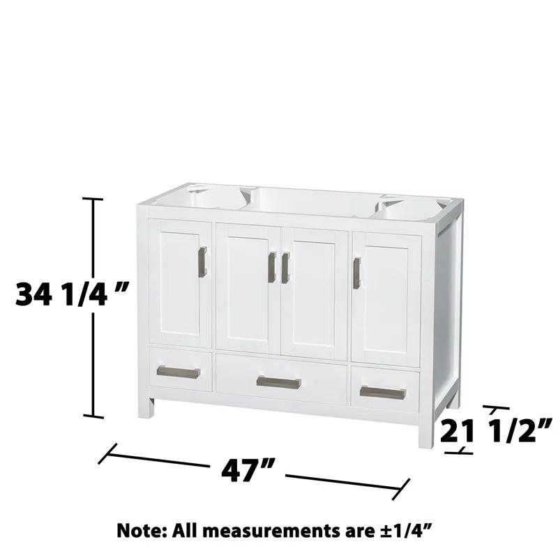 Wyndham Collection Sheffield 47" Freestanding Single Vanity Base Only