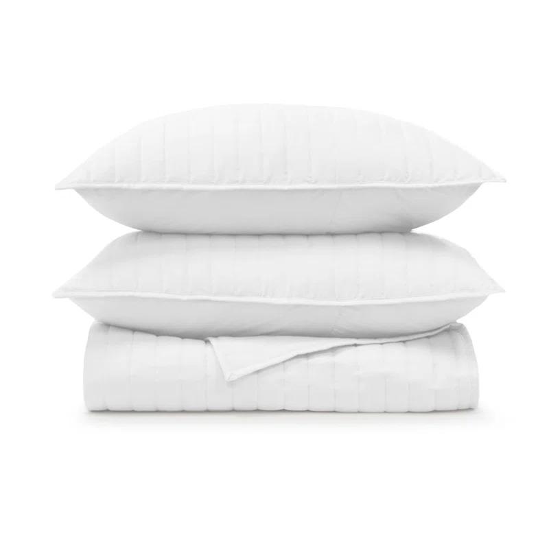 Jennifer Adams Home Slumber Cozy Soft Vertical Stripes 3pc. Quilt Set