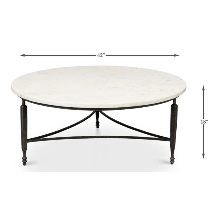 Sarreid Ltd Mykos Marble Top Coffee Table