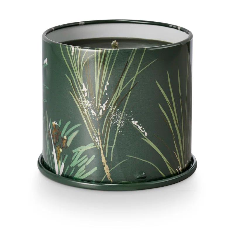 ILLUME Noble Holiday Balsam & Cedar Large Crackle Glass Candle