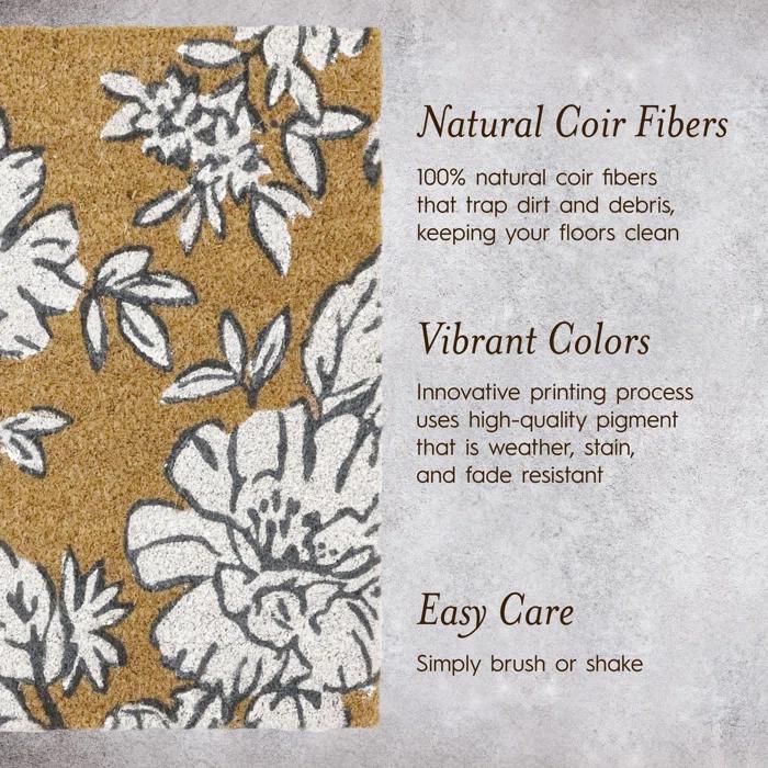 Laura Ashley Iris Coir Doormats / Non-Slip Outdoor Rugs & Reviews | Wayfair