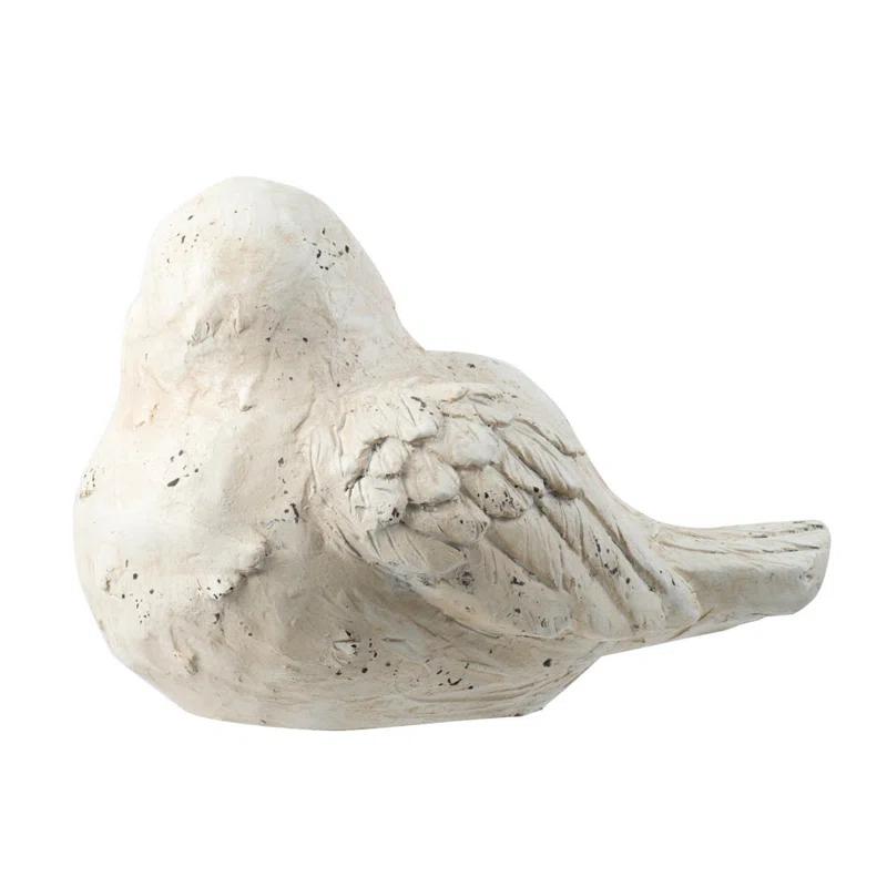 Large White Bird Figurine Sculpture for Christmas Decor