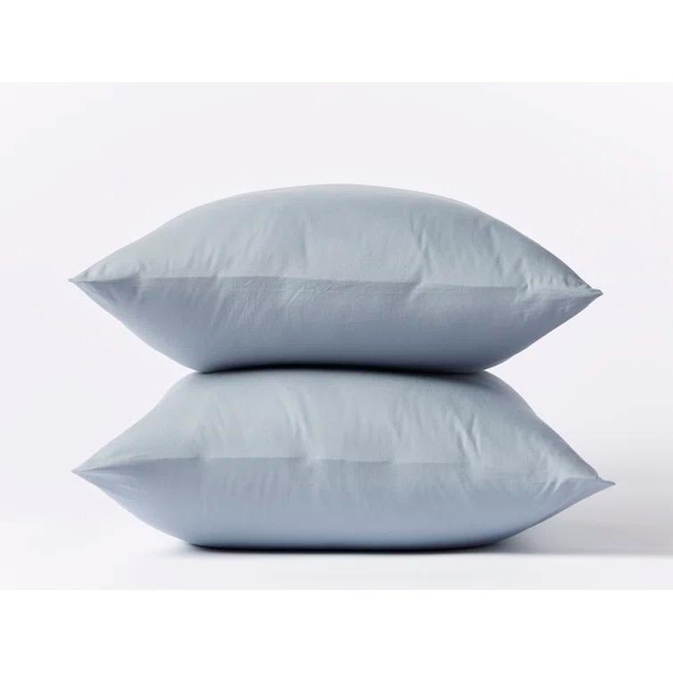Coyuchi Crinkled Percale Pillowcase - Set of 2 (Set of 2)