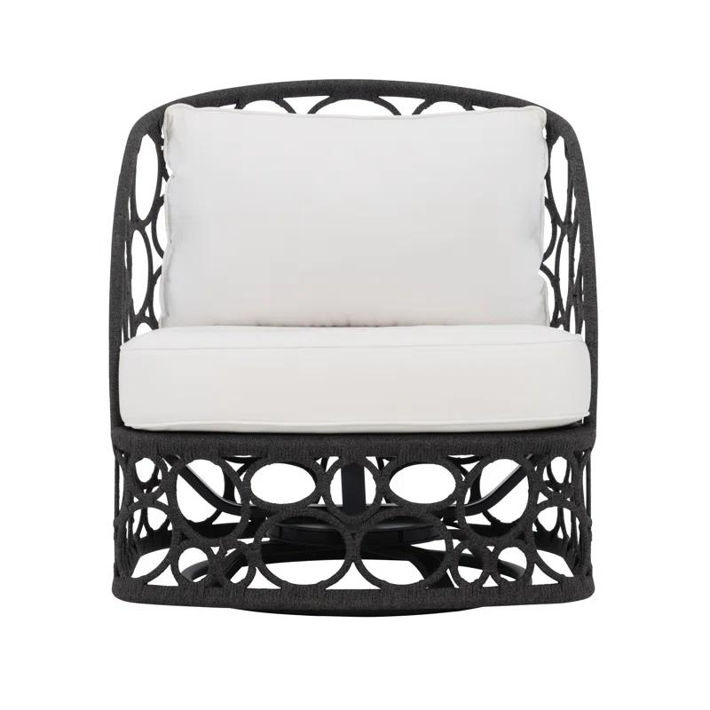 Bernhardt Bali Swivel Wicker Outdoor Lounge Chair