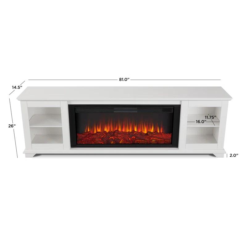 Real Flame Benjamin 81" Landscape TV Stand with Electric Fireplace by Real Flame