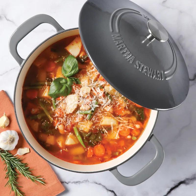 Martha Stewart Martha Stewart Gatwick 7 qt. Cast Iron Round Dutch Oven with Lid