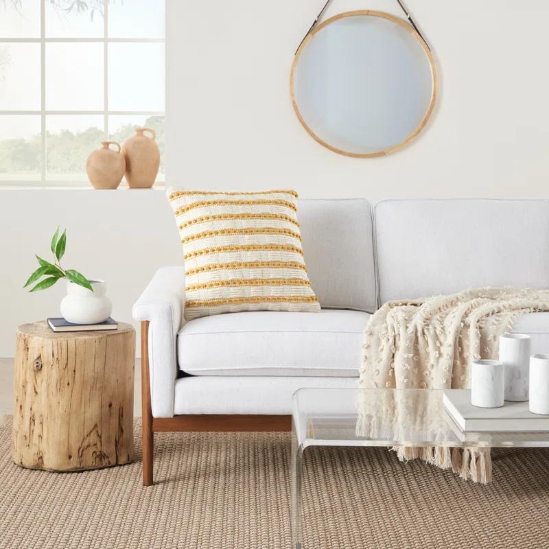 Mina Victory Striped Cotton, Polyester Throw Pillow