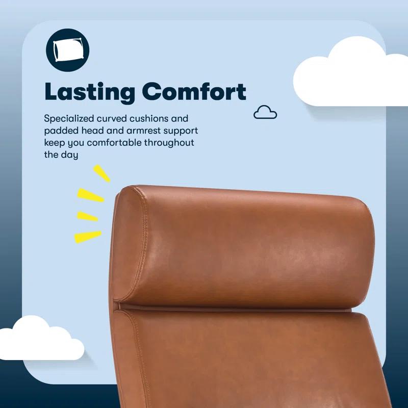 Serta Serta Comfort Executive Big & Tall Office Chair, Ergonomic High-Back, Semi Plush Seat, Padded Arms