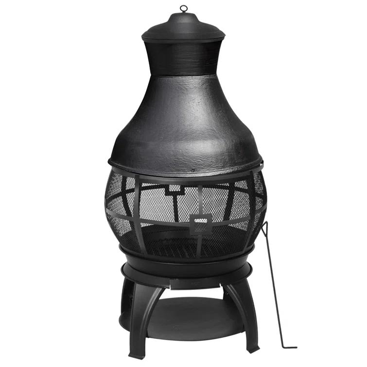 Heatmaxx Round Cast Iron Wood Burning Smokeless Chimnea