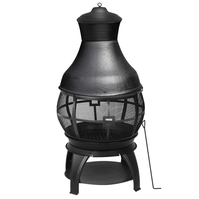 Heatmaxx Round Cast Iron Wood Burning Smokeless Chimnea