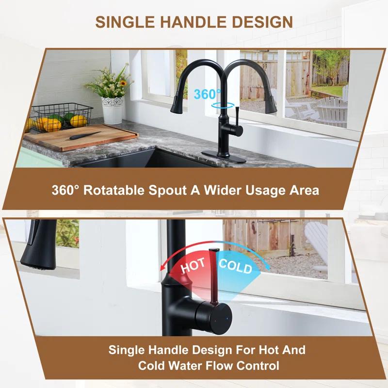 Willow Smart Faucet Touchless Pull Down Sprayer Kitchen Faucet with Voice and Motion Control