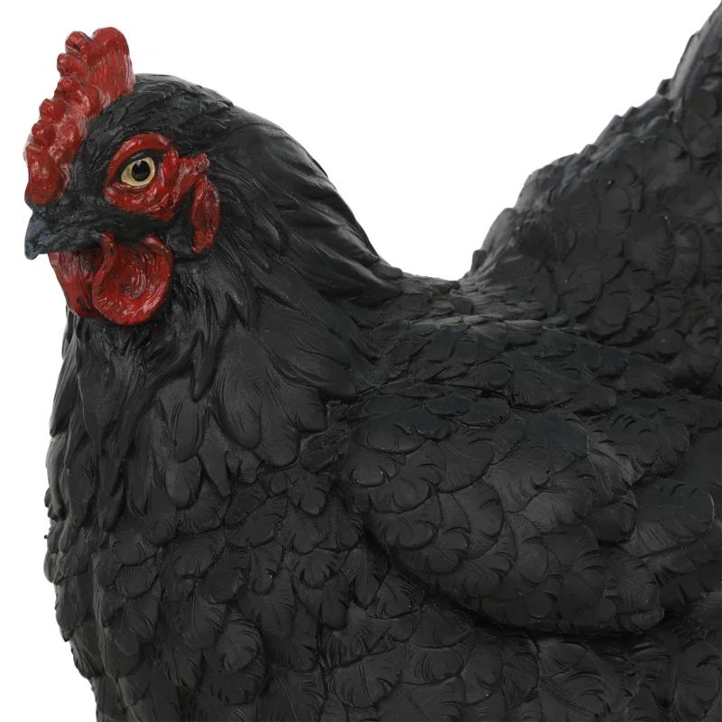 Alpine 8"H Indoor/Outdoor Resting Hen Garden Statue
