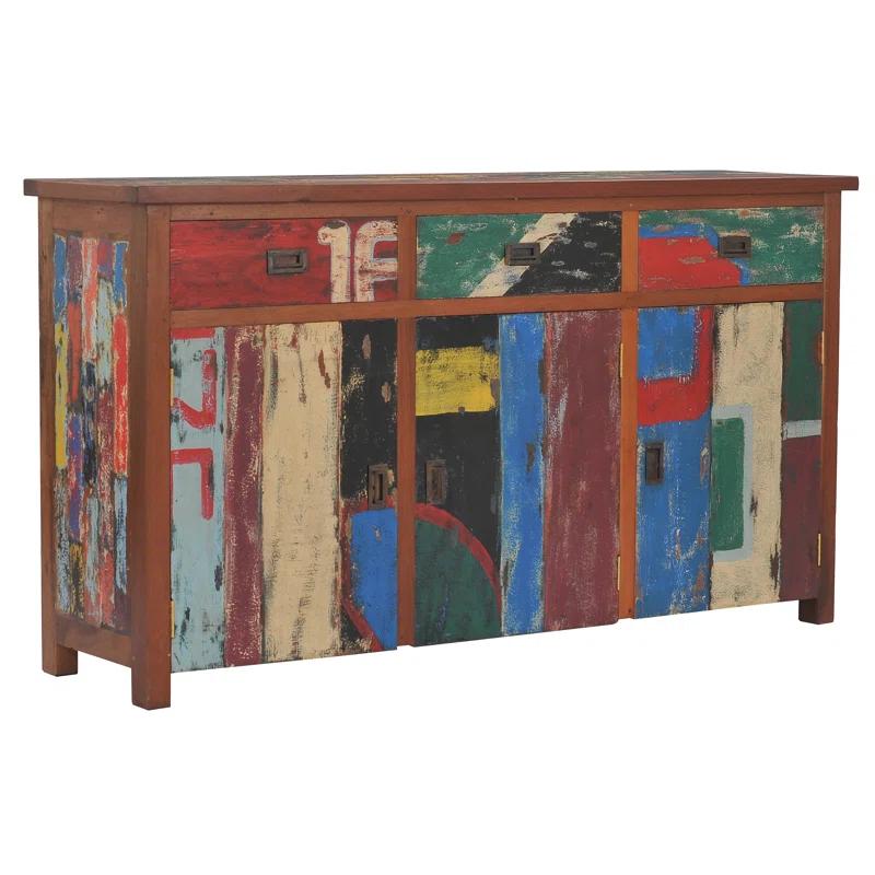 Chic Teak Solid Wood Freestanding Bathroom Cabinet