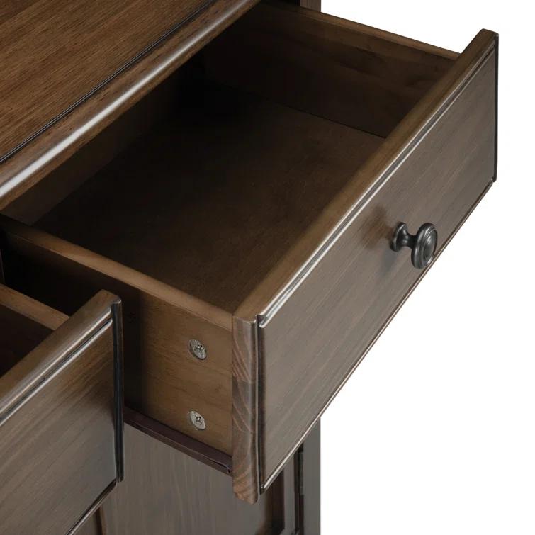 Simpli Home Connaught 40"W Solid Wood 2-Shelf Entryway Storage Cabinet with 2 Storage Drawers & Reviews | Wayfair