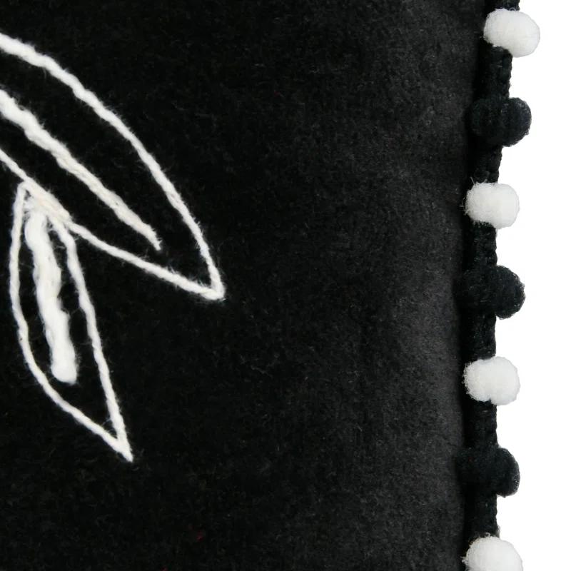 HGTV Home Collection Embroidered Cotton Reversible Throw Pillow