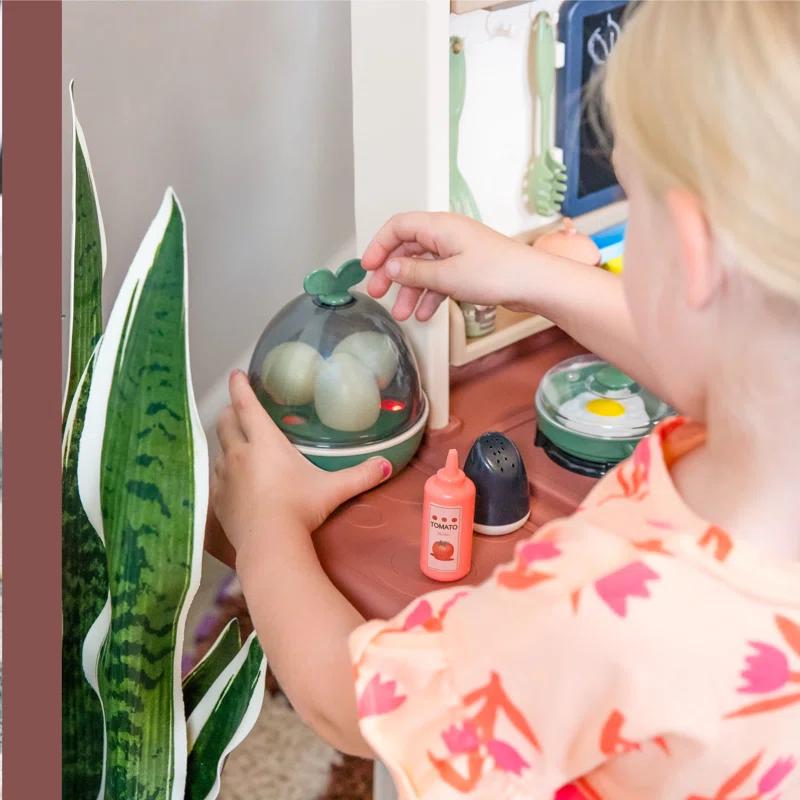 SunnyDaze Decor Mini Meals Kitchen Playset with Light, Sounds and Cooking Effects