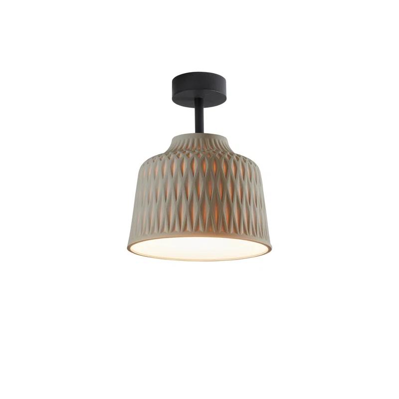 11.81'' W 1 - Bulb Outdoor Semi Flush Mount