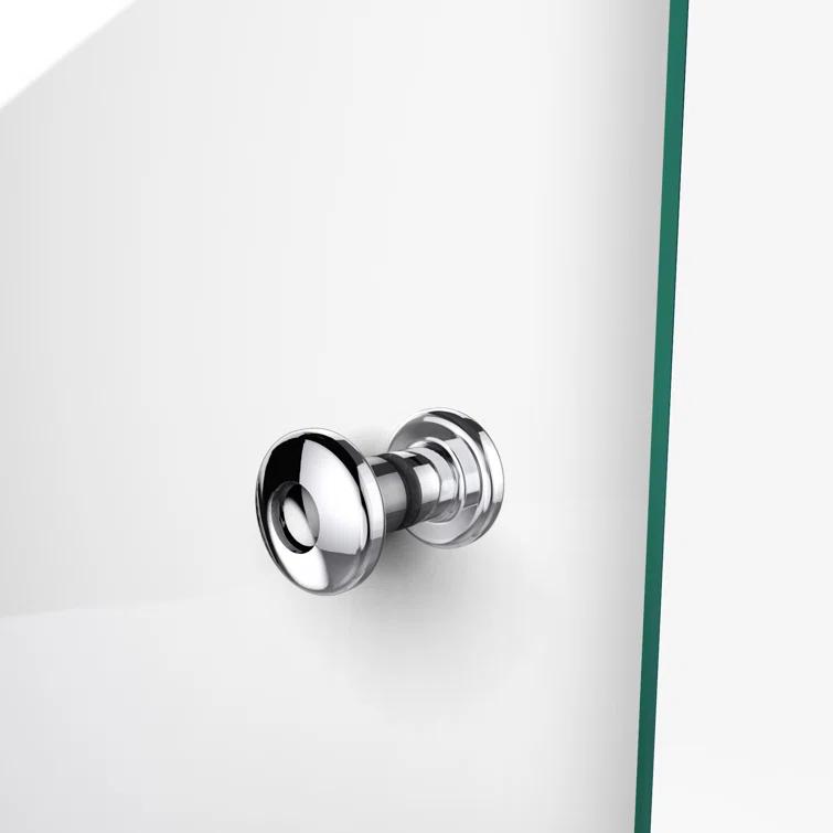 DreamLine Aqua Fold 32" W x 72" H Frameless Square Hinged Shower Enclosure with Base Included DL-6529C-88-01