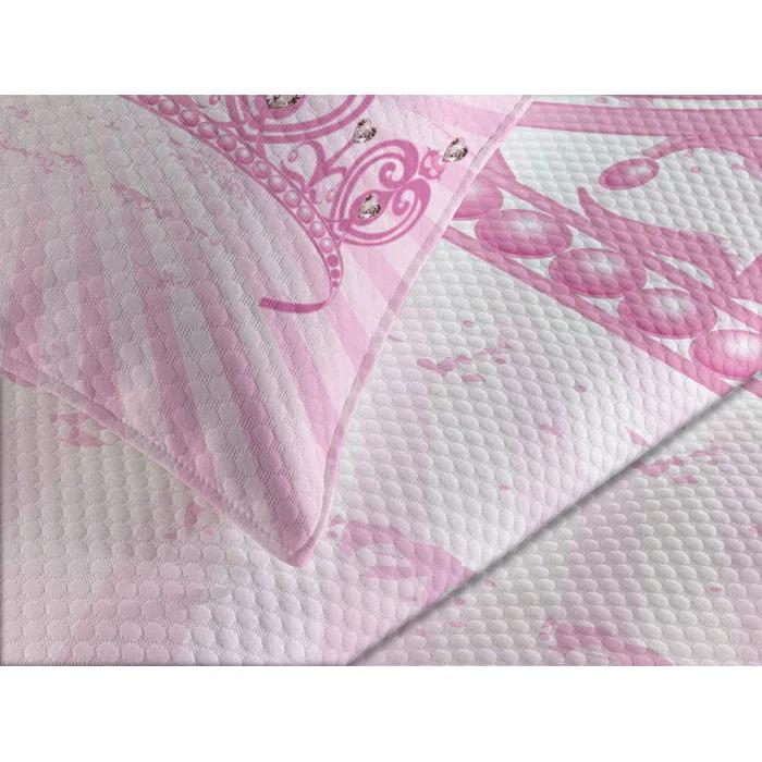 Ambesonne Ambesonne Girls Bedspread Set Pink Cartoon Pink Pale Pink