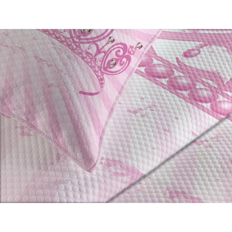 Ambesonne Ambesonne Girls Bedspread Set Pink Cartoon Pink Pale Pink