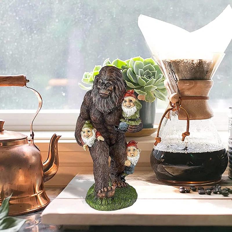 Schlepping the Garden Gnomes Bigfoot Statue