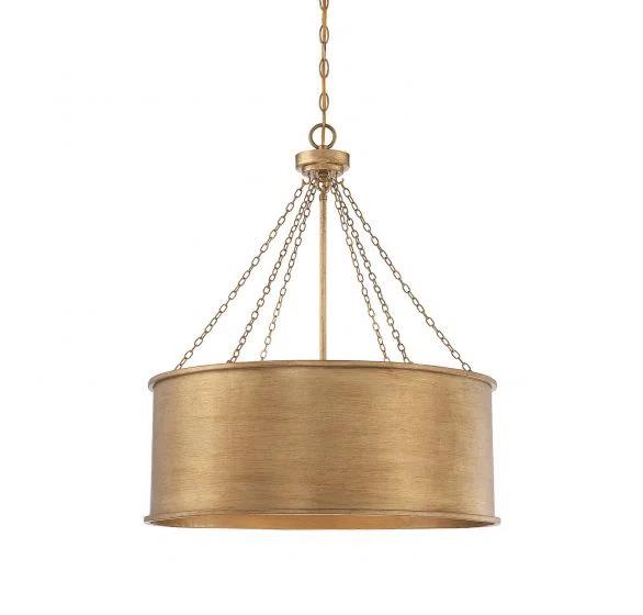 Soho 6 - Light Shaded Drum Chandelier