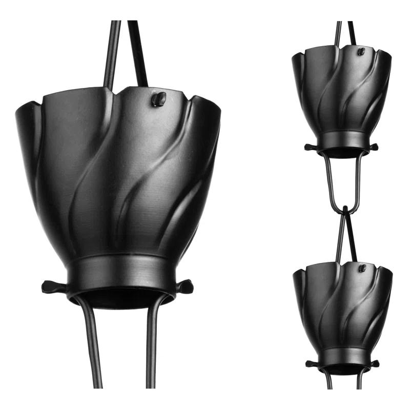 Monarch Rain Chains Aluminum Akira Rain Chain Replacement Downspout for Gutters