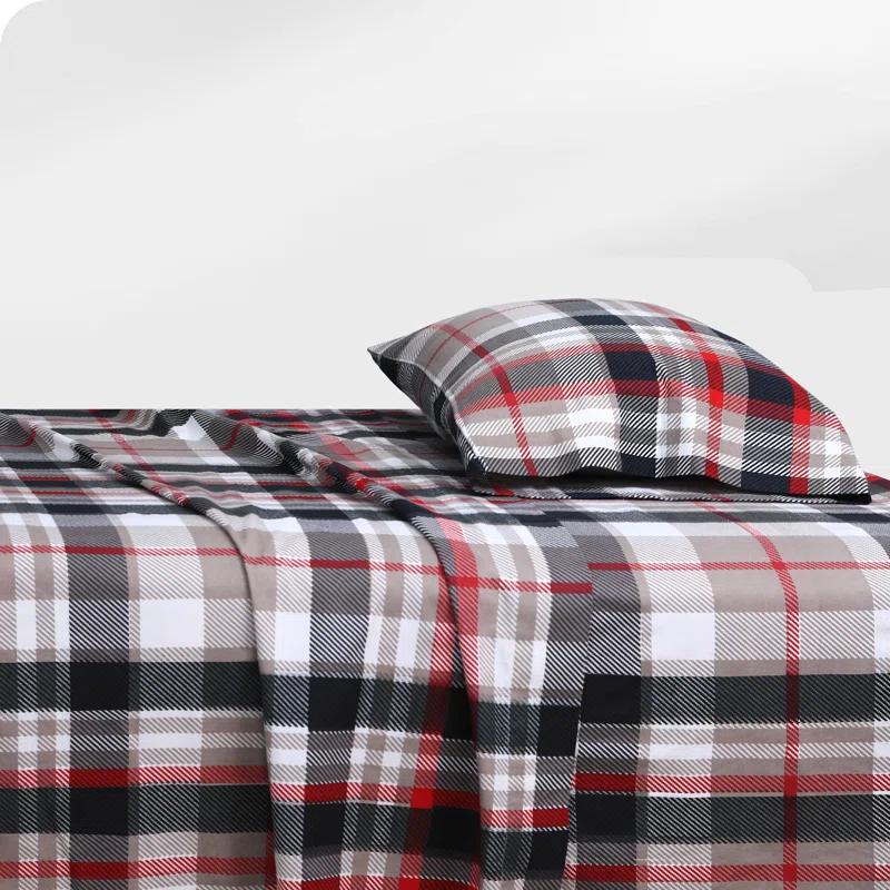 Feather & Stitch NY Flannel Plaid Sheet Set
